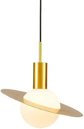 Zenghh Brass Planet Pendant Light G9 Simple Creative Glass Ball