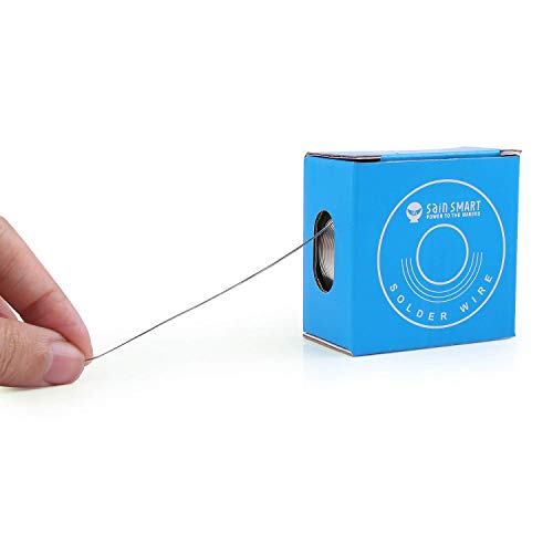 image for SainSmart 0.6mm Solder Wire 63/37 Tin/Lead Sn63Pb37 with Flux Rosin Co