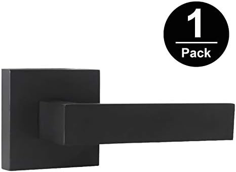 Gobrico Black Square Rose Door Lever One-Side Dummy Handle 1Pack