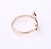 Acefeel 18K Rose Gold Plated Czech Drilling Leaves Vines Womens Fashion Ring Valentine's Day Gift R028