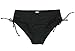 COCOSHIP Women's Black Solids Tone Bikini Bottom Side-Twist Hipster Swim Brief(FBA)