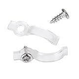 eBoot 100 Pieces Strip Light Mounting Brackets Fixing Clips, One-Side Fixing, with 100 Pieces Screws for 10 mm Wide Waterproof Strip Lights