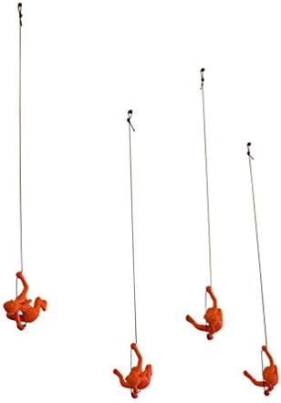 Climbing Man Orange color 4 piece Girl Hanging Wall Piece Of Art By ELADITEMS – Solid, Durable Polyresin Construction – Handmade, Highly Motivational Home Décor Item – Wide Variety Of Colors