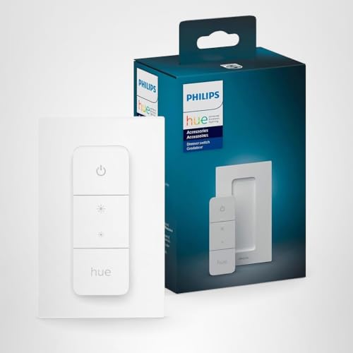 Philips Hue Smart Dimmer Switch with Remote, White - 1 Pack - Turns Hue Lights On, Off, Dims or Brightens - Requires Hue Bridge - Easy, No-Wire Installation - View 9