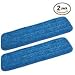 2 Microfiber Mop Pads Washable Commercial Quality, Replacement Refills for Velcro Style Flat Mops - Use Wet or Dry