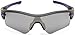Oakley Men's Radar Shield Rectangular Sunglasses, Carbon Frame/Black Lens, 70 mm