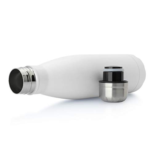 Water Bottle Stainless Steel Vacuum Insulated Double Walled Cola Shape Thermoses (White) - Thumbnail 5