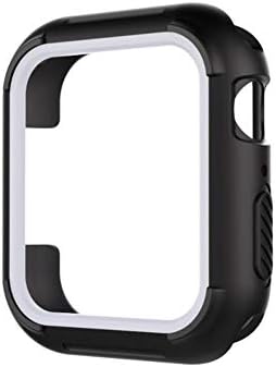 Compatible with Apple Watch Series 4 Case 40mm 44mm,Shock-Proof and Shatter-Resistant Case, Sport/Edition/Nike+ (Black+Gray, 44mm)