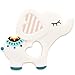 Big spinach Natural Silicone Baby Teething Toy 100% Infant Safe Chewable Silicone Baby Teether Baby Elephant (White)