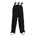 Chinese Traditional Style Martial Arts Pants, Pure COTTON & LINEN Super Breathable Extra Soft Tai Chi Trousers, Elastic Waist and Ankle. Perfect for Kung Fu Yoga Running, Black (Black, Small)