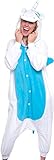 Silver Lilly Adult Pajamas - One Piece Cosplay Animal Costume (Blue Unicorn, S)
