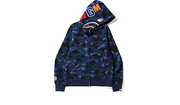 Amazon.com: Bape Color Camo Shark Full Zip Hoodie Azul - Sudadera Bape para  hombre - Sudadera con cremallera para hombre y mujer, Azul Oscuro, M :  Ropa, Zapatos y Joyería