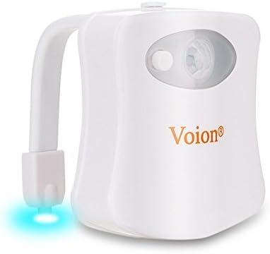 Voion Sensor Motion Activated LED Toilet Night Light,Toilet Bowl Light,Motion Sensing Night Light - 2 modes in 8 colors.