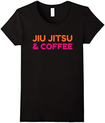 Women's Grappling Wear - Jiu Jitsu &amp; Coffee Grappler Tshirt Large Black
