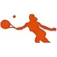 hBARSCI Tennis Player Sketch Vinyl Decal - 5