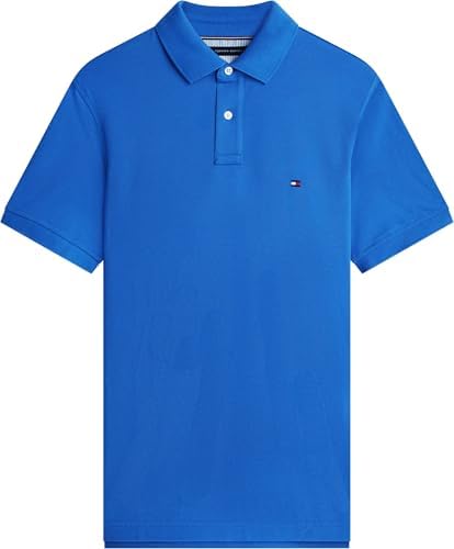 1985 Polo Regular MW0MW17770 S/S para Masculino, Azul, L