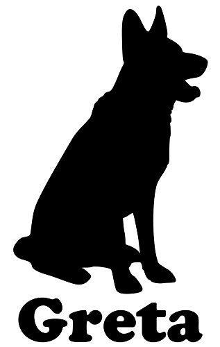 Minglewood Trading German Shepherd Dog Vinyl Decal Sticker with Custom Personalized Name 6