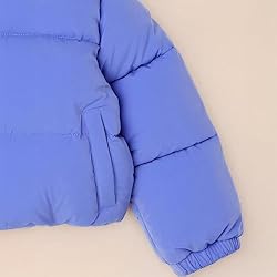 Amazon Essentials Girls' Cropped Full-Zip Puffer