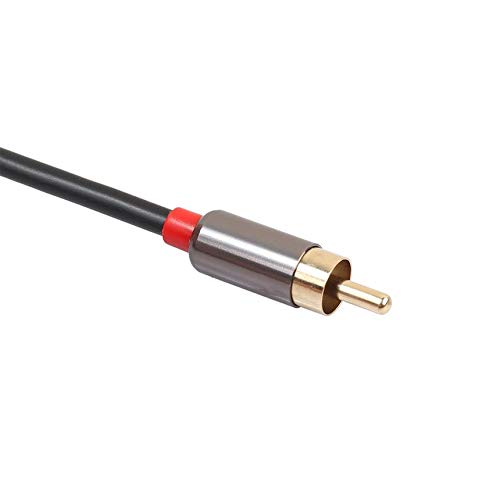 3.5 mm to 2 RCA Audio Cable 1m AUX Splitter Stereo Male to Male Adapter Cable Black