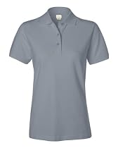 IZOD Ladies' Silkwash Pique Sport Shirt-13Z0063-Small-Silver Mist