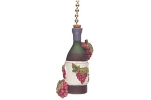 Clementine Designs Wine Bottle Grapes Tuscany Kitchen Fan Light Pull