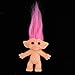 CUTICATE PVC Vintage Troll Dolls Bulk, Mini Action Figures Toys, Dollhouse Doll Kids Adult Collectible Action Figures, 6 Patterns for Choose - Rose Red