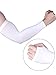 Boao 8 Pairs Unisex Arm Sleeves UV Sun Protection Cooling Sleeves for Driving Jogging Golfing Riding Outdoor Activities (White)