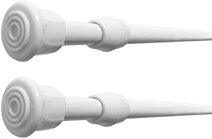 Tension Rods, WindBreath 23" by 43" Spring Tension Rods Shower Adjustable Closet Rod, White
