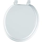 BEMIS 400TTA 000 Economy Toilet Seat, Durable Enameled Wood, ROUND, White