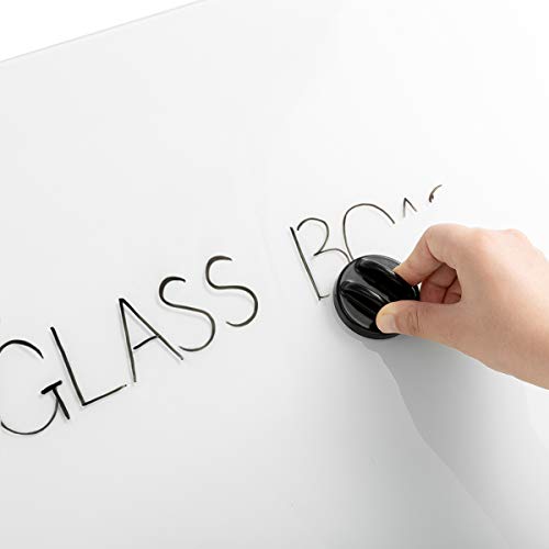 Marble Field 24'' x 16'' Glass Whiteboard,Frameless Dry Erase