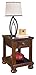 Signature Design by Ashley Porter Traditional Hand-Finished Rectangular Chair Side End Table, Dark Brown