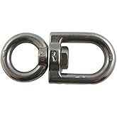 US Stainless Stainless Steel 316 Anchor Swivel Eye and Loop 10mm or 3/8" Marine Grade