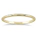 SZUL 1mm Thin Domed Wedding Band Available in 14K Yellow Gold, 14K White Gold, and 14K Rose Gold