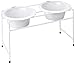 Platinum Pets Double Diner Feeder with Stainless Steel Dog Bowls, 28 oz, Whitethumb 2