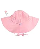 RuffleButts Baby/Toddler Girls Pink Adjustable Sun Hat w/UPF 50+ Protection - 12-24m