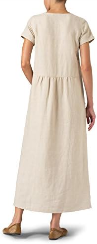 Vivid Linen Short Sleeve Dress