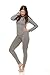 Thermajane Long Johns Thermal Underwear for Women Fleece Lined Base Layer Pajama Set Cold Weather (Small, Grey)