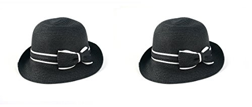 Women's Classic Straw Cloche Bow Hat 960HF