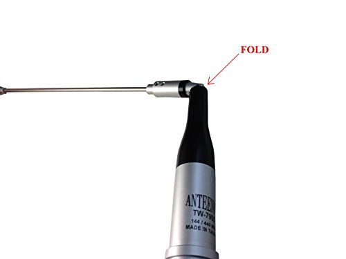 Anteenna TW-7900 Ham Mobile Antenna with UHF Male Connector 144/440MHz VHF/UHF 2m/70cm Max Powr 150W 1 PC Free White Color of Adaptor Connector NMO to UHF Female (SO-239)