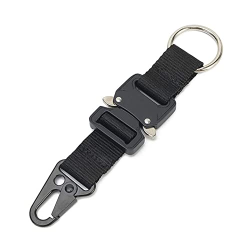 Binnan Tactical Keychain Belt Paracord Keychains, Keyring with Carabiner Hook Outdoor Nylon Multifunction Key Chain, for Hiking Camping Travel Bottle Outdoor Accessaries