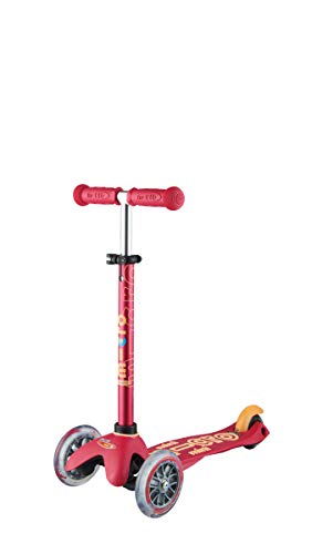 Micro Mini Deluxe 3-Wheeled, Lean-to-Steer, Swiss-Designed Micro Scooter for Kids, Ages 2-5 - Ruby