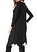 Invug Women Casual Loose Soft Crewneck Long Sleeve Pockets Swing T-shirt Dress Black XXL