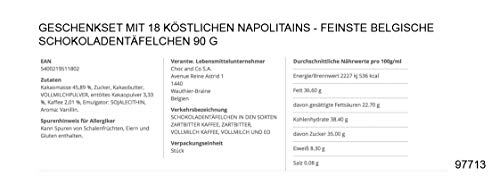 Laux 2x Belgische Schokoladentäfelchen in hübscher Geschenkverpackung, mit je 18 köstlichen Napolitains (2x 90g) – Bild 3