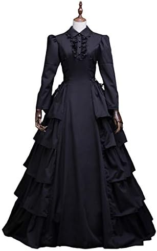Medieval Renaissance Fairytale Vampire Brocade Dress Masquerade Gown Theater Cosplay Halloween Costume