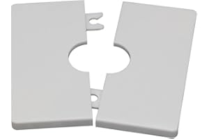 SHENGHANG Square Shower Arm Flange Escutcheon Plate, Wall Split Pipe Cover for Fixed Shower Head, Standard 1.3 Inch Pipes (33mm/1.3in)