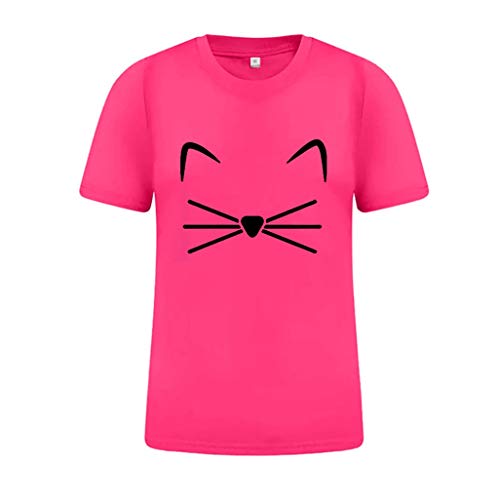 Plus Size Tops Women Print Tees Shirt Short Sleeve Cotton T Shirt Blouse