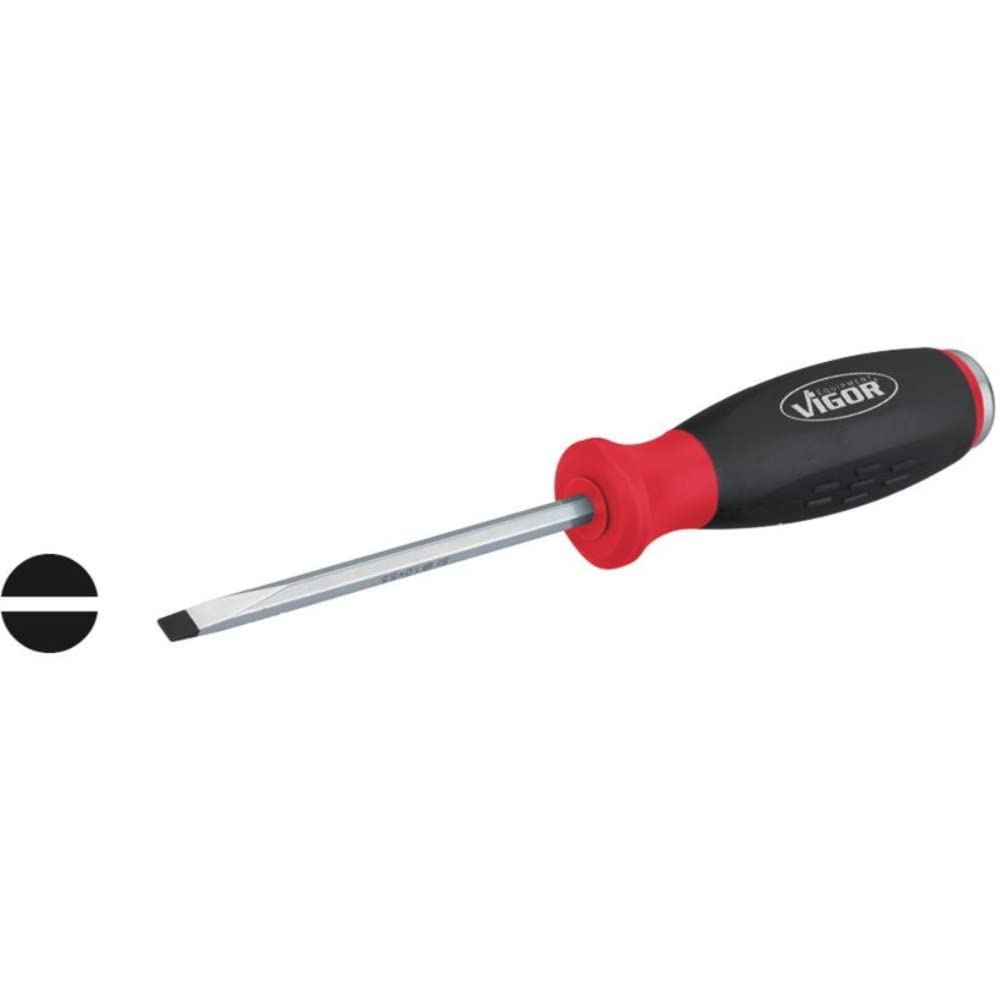 Vigor V3598 Screwdriver, Slotted Screws Impact Cap, 24.5 cm