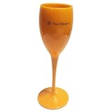 Veuve Clicquot Yellow Plastic Champagne Flute Glass