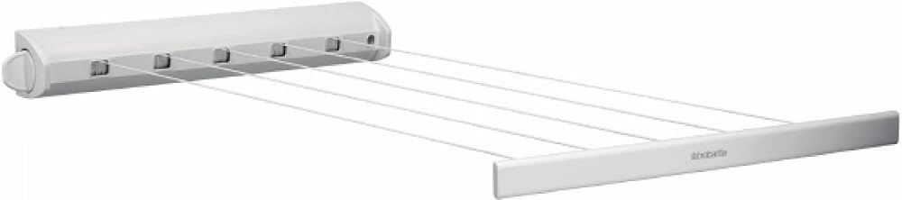 Brabantia Retractable Indoor Washing Line - Space Saving Design, White