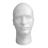 Lookatool Male Styrofoam Mannequin Manikin Head Model Foam Wig Hair Glasses Display